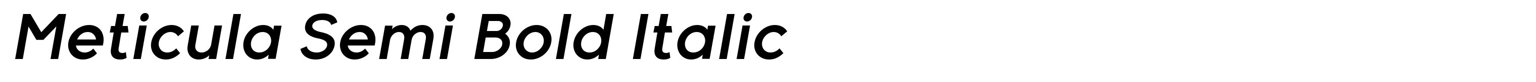 Meticula Semi Bold Italic